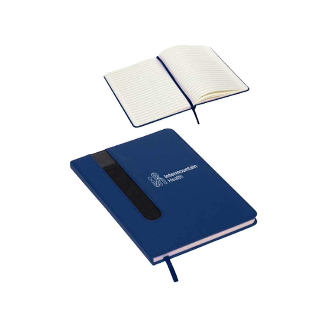 Navy Blue Soft Journal with Pen Holder 
